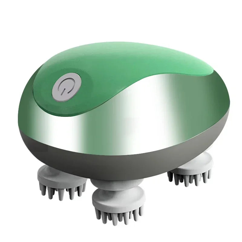 3D Waterproof Electric Head Massager Wireless Scalp Massage Promote Hair Growth Body Relax Massager Nourishes Hair Pet Supplies