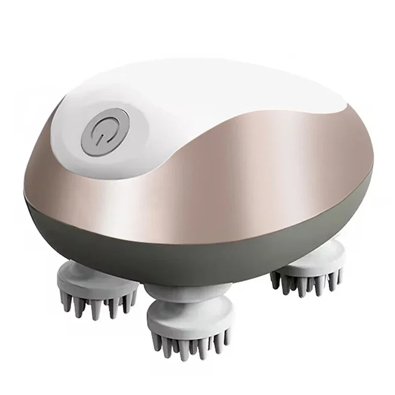 3D Waterproof Electric Head Massager Wireless Scalp Massage Promote Hair Growth Body Relax Massager Nourishes Hair Pet Supplies